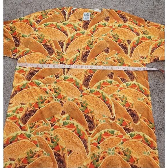 Vivid Tacos Mexican Print Short Sleeve T-Shirt Size 2XL "Distressed Fabric" - Picture 8 of 8